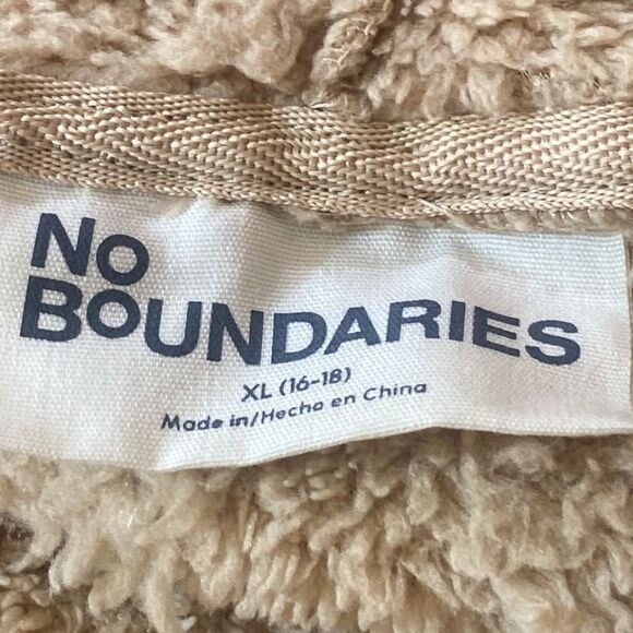 No Boundaries Cozy Tan Women's Jacket Sweater Size XL (16-18) - Picture 8 of 10